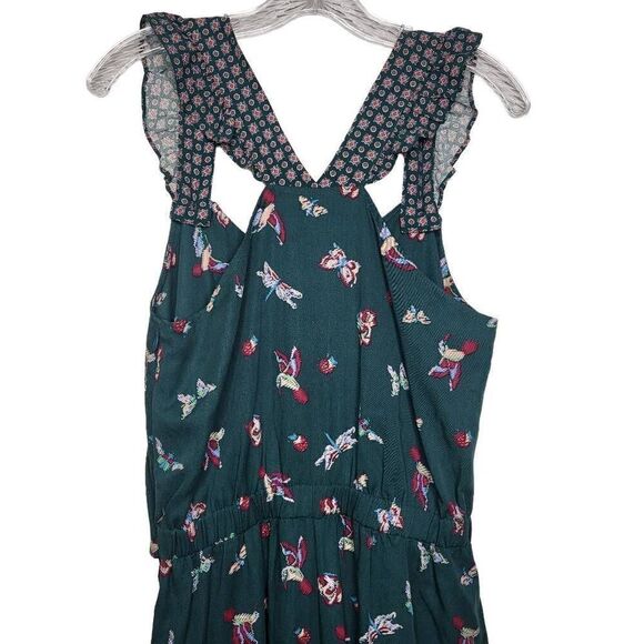 Matilda Jane Evergreen Dream Jumpsuit Romper Size Small Butterfly Birds - Picture 8 of 9